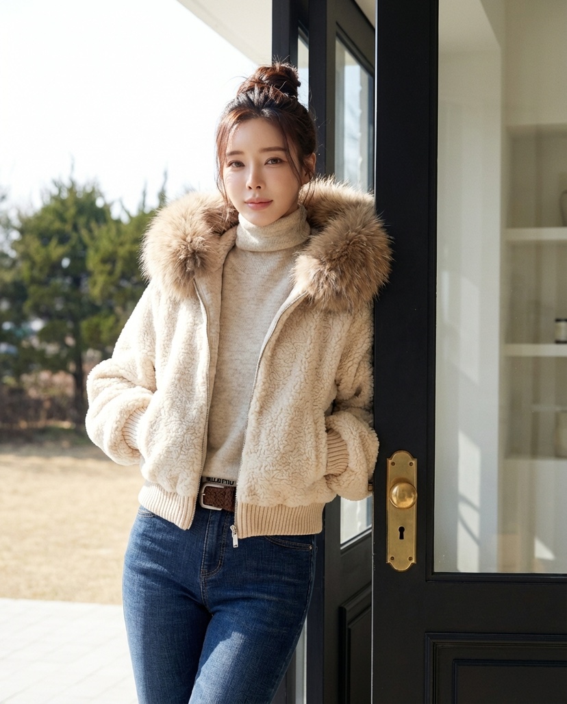 MILLIMETER東大門㊣實拍女士新品職業時尚推薦25秋冬夾克貂皮MILLIMETER/MGML夾克