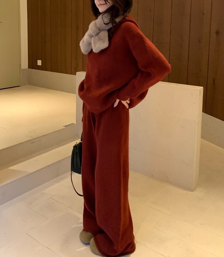 OLA韓國直郵㊣女裝新品推薦真品人氣休閑25秋冬時尚套裝連帽mellor/OLA套裝