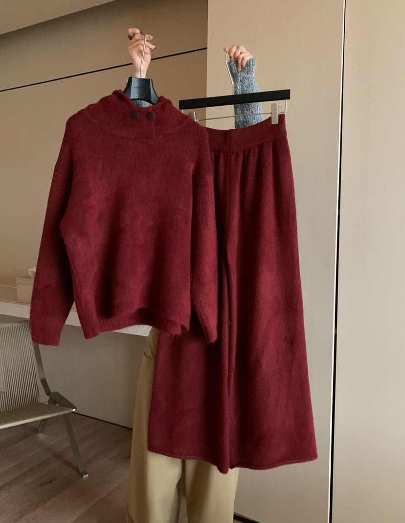 OLA韓國直郵㊣女裝新品推薦真品人氣休閑25秋冬時尚套裝連帽mellor/OLA套裝