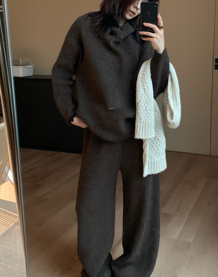 OLA韓國直郵㊣女裝新品推薦真品人氣休閑25秋冬時尚套裝連帽mellor/OLA套裝