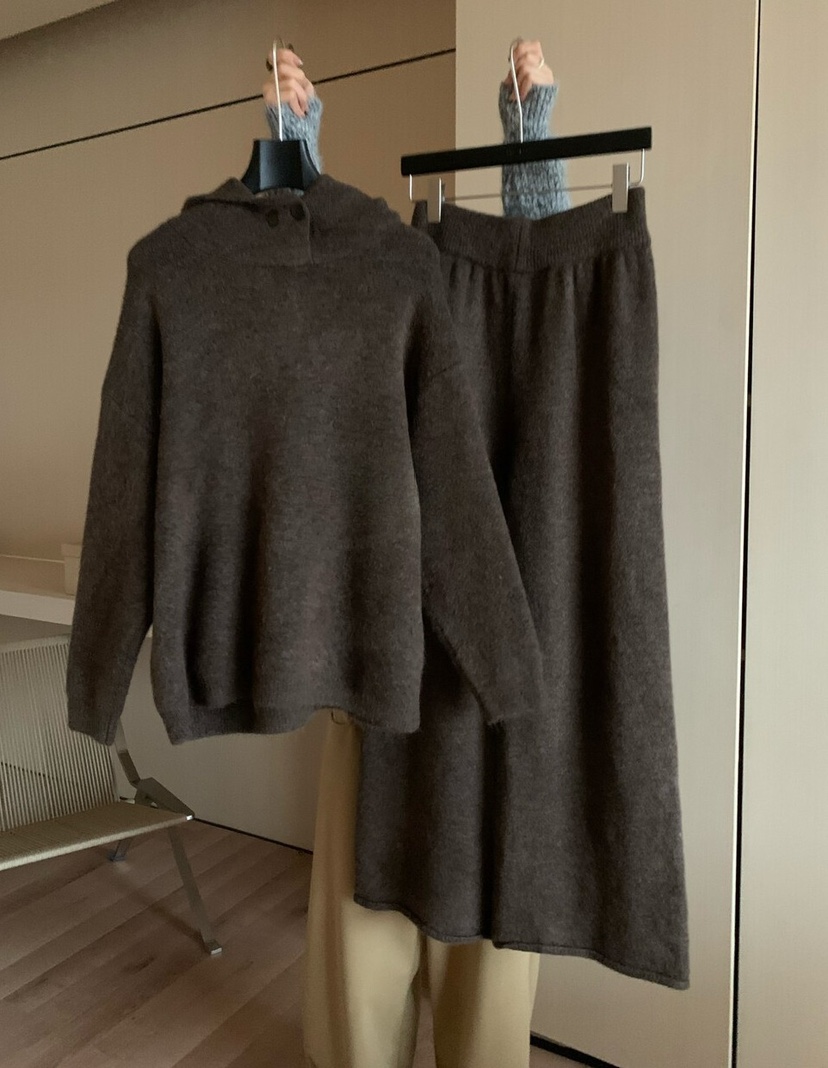 OLA韓國直郵㊣女裝新品推薦真品人氣休閑25秋冬時尚套裝連帽mellor/OLA套裝