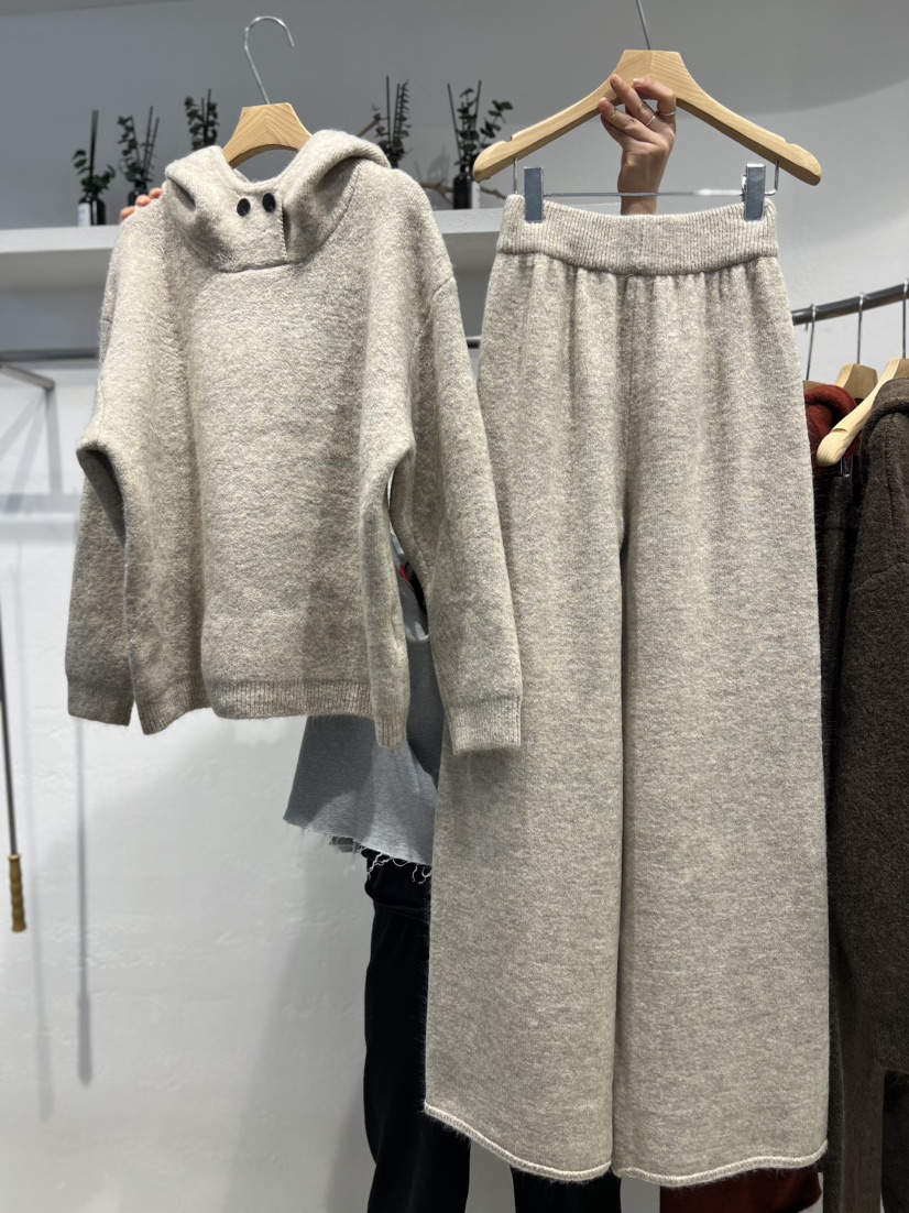 OLA韓國直郵㊣女裝新品推薦真品人氣休閑25秋冬時尚套裝連帽mellor/OLA套裝圖色1