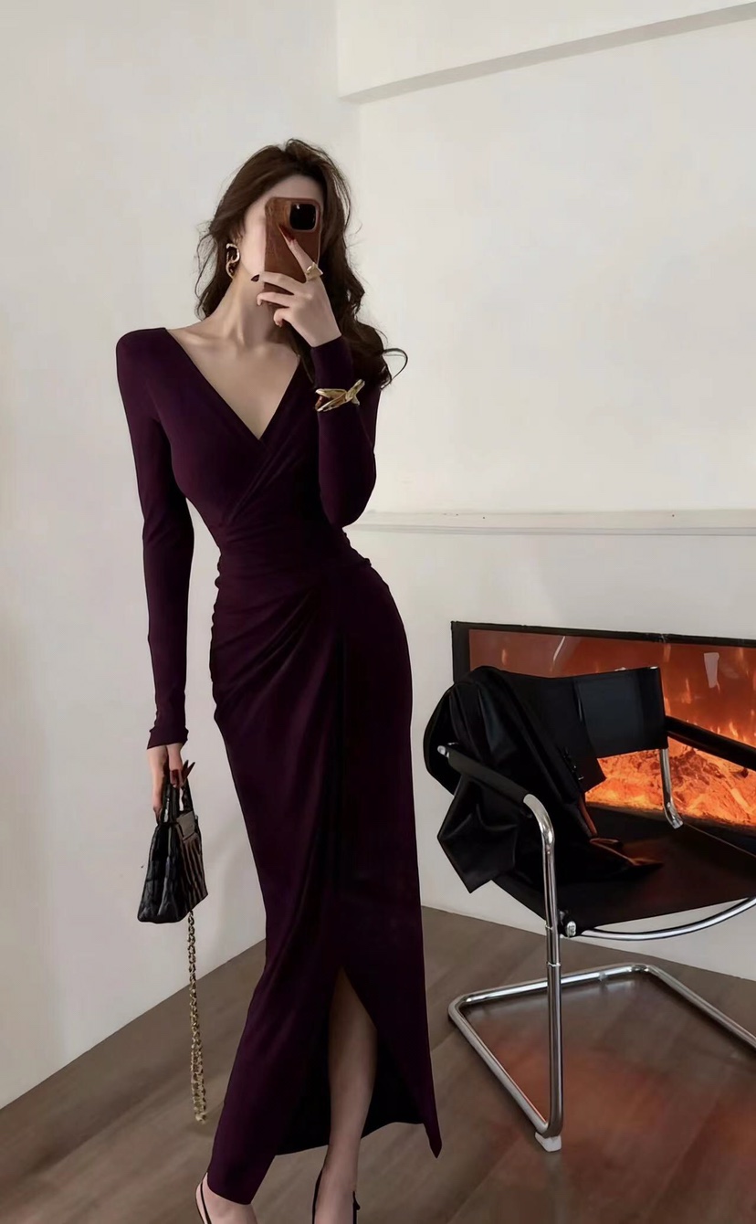 KC MARKET東大門㊣直郵女士新款推薦真品25秋冬職業連衣裙KC MARKET連衣裙