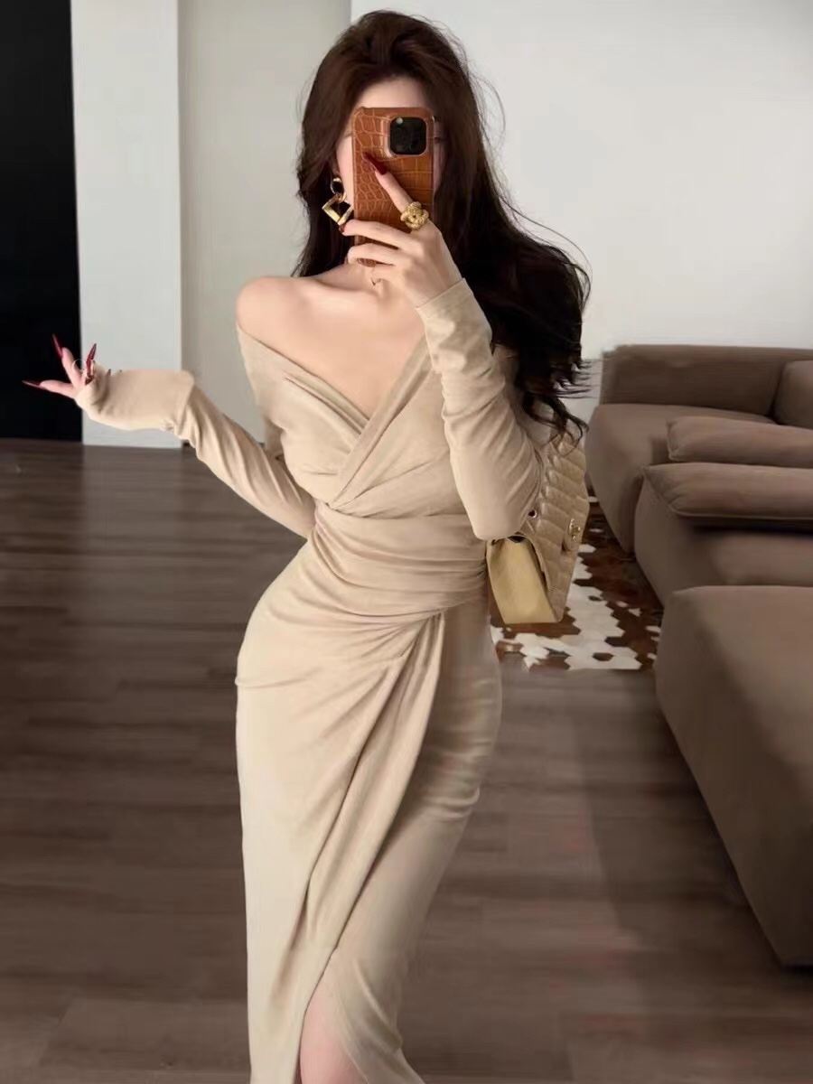 KC MARKET東大門㊣直郵女士新款推薦真品25秋冬職業連衣裙KC MARKET連衣裙