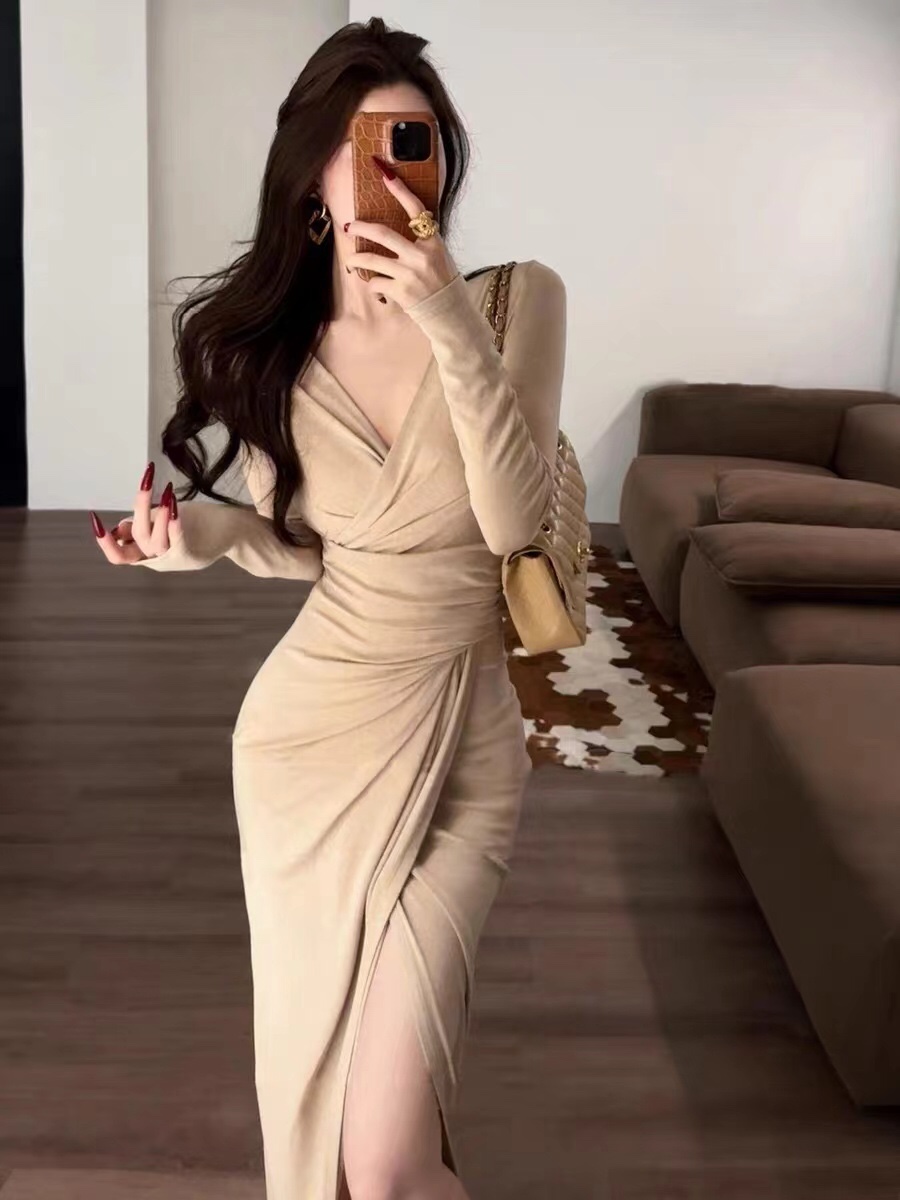 KC MARKET東大門㊣直郵女士新款推薦真品25秋冬職業連衣裙KC MARKET連衣裙