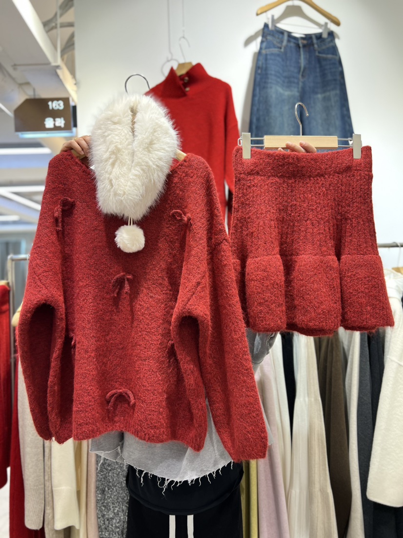 OLA東大門㊣實拍女士新款人氣休閑職業推薦熱賣25秋冬套裝含圍巾mellor/OLA套裝圖色3