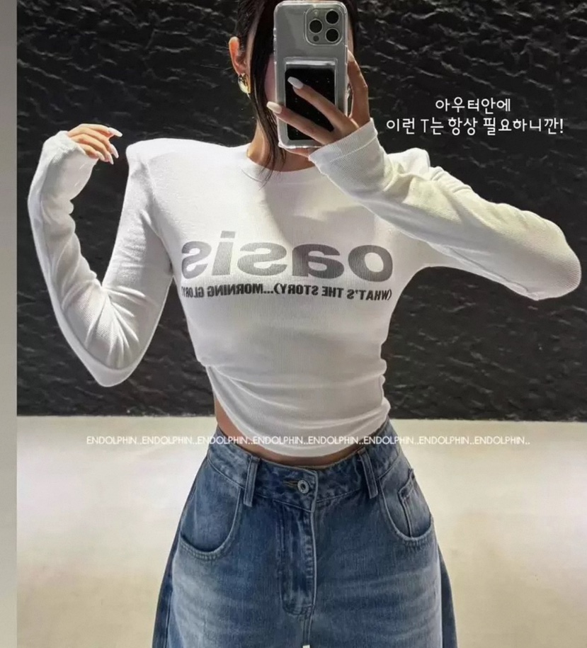 ENDOLPHIN東大門㊣實拍女裝新品時尚熱賣職業25秋冬長袖T恤ENDOLPHIN長袖T恤圖色1