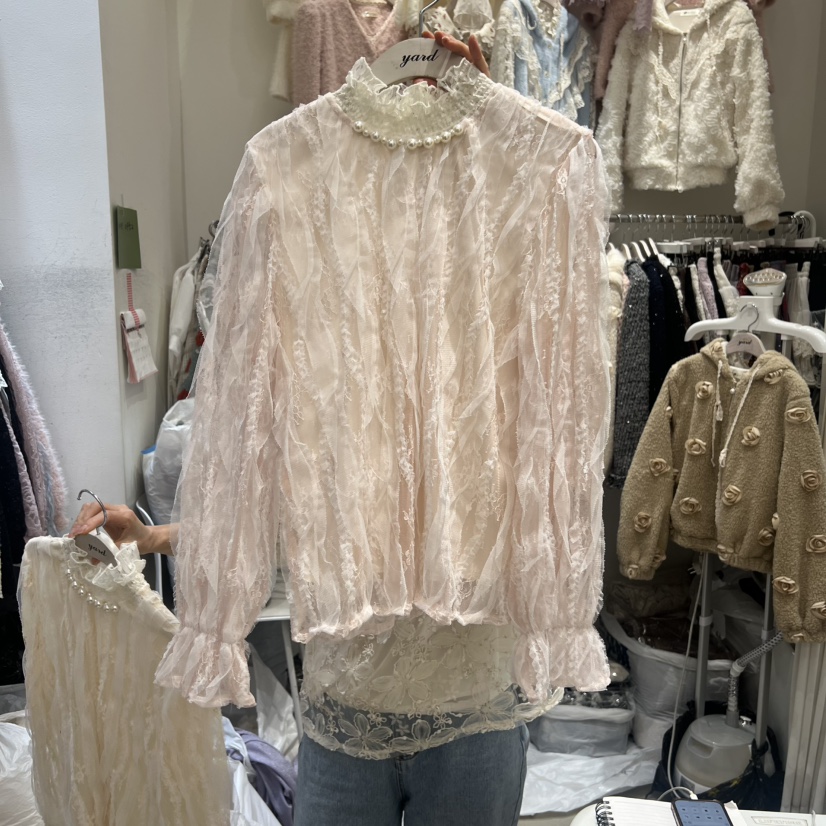 YARD東大門㊣實拍女裝新款25秋冬人氣真品休閑熱賣襯衫蕾絲衫YARD襯衫/蕾絲衫圖色2