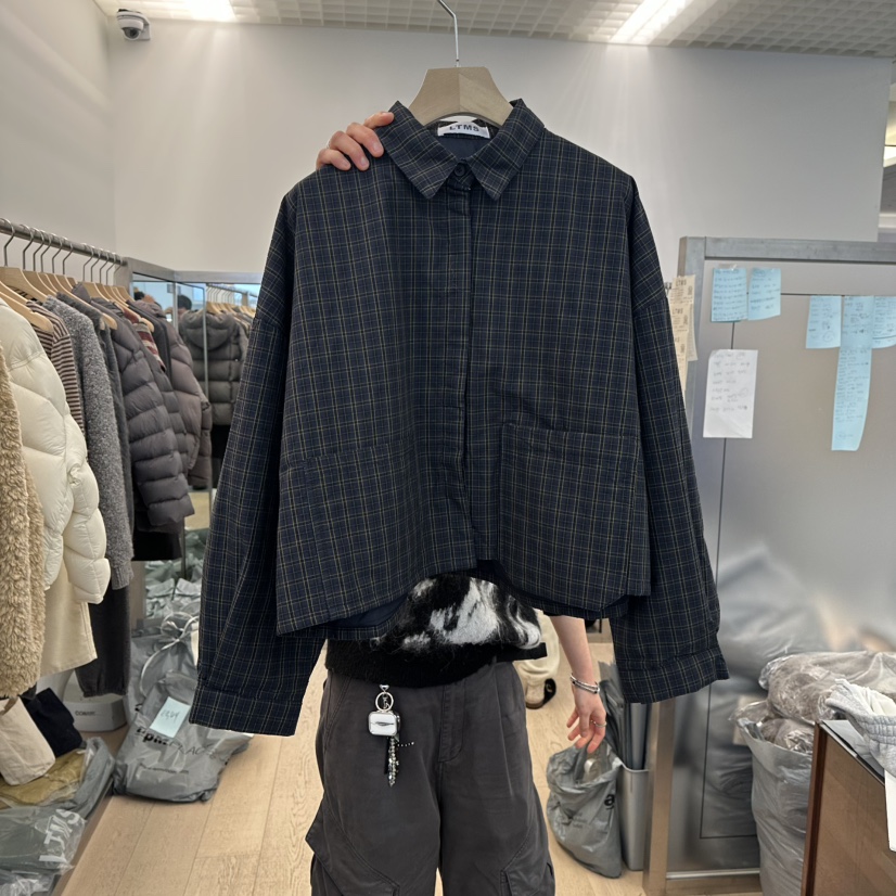 LTMS東大門㊣代購女裝新款推薦熱賣25秋冬襯衫蕾絲衫斜紋布棉LTMS襯衫/蕾絲衫圖色1