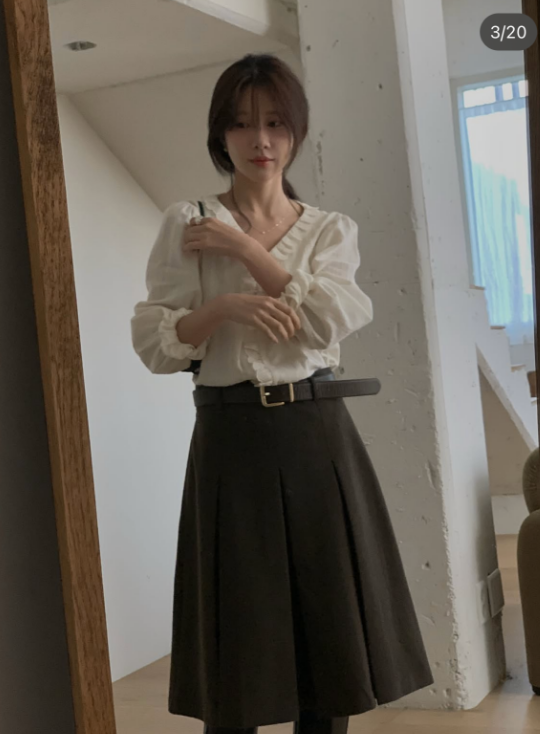 MIELLE-미엘르-OT東大門㊣直郵女士新品熱賣休閑襯衫蕾絲衫MIELLE-미엘르-OT襯衫/蕾絲衫