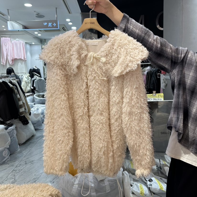 MIENNE韓國直郵㊣女士新款25秋冬職業推薦休閑真品短款大衣MIENNE短款大衣圖色1白色