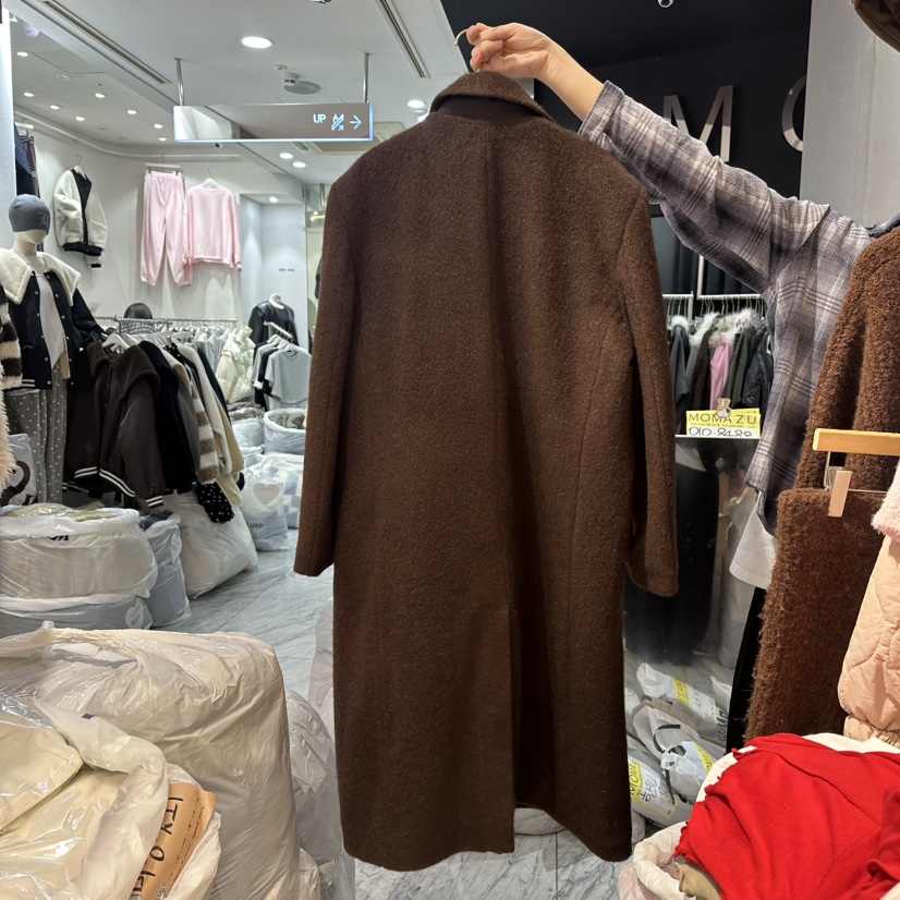 MIENNE韓國直郵㊣女裝新品人氣時尚真品熱賣中長款大衣羊駝MIENNE中長款大衣