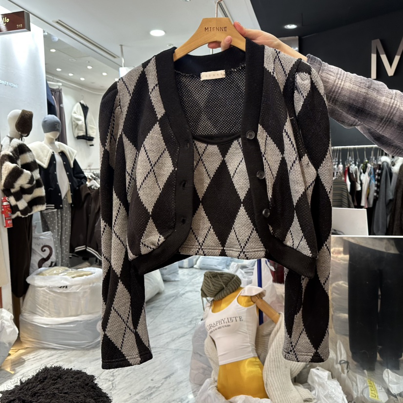 MIENNE東大門㊣代購女裝新品人氣25秋冬職業休閑時尚套裝開衫MIENNE套裝圖色3