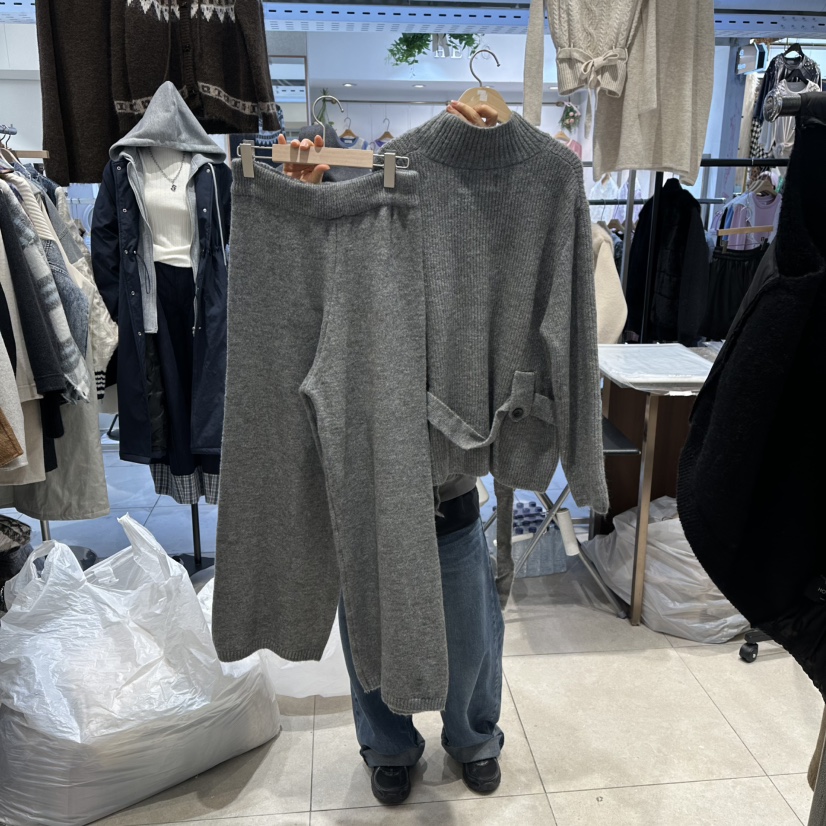 DREAM GIRIS/HOT PLACE韓國代購㊣女士新品休閑套裝含腰帶套裝DREAM GIRIS/HOT PLACE套裝