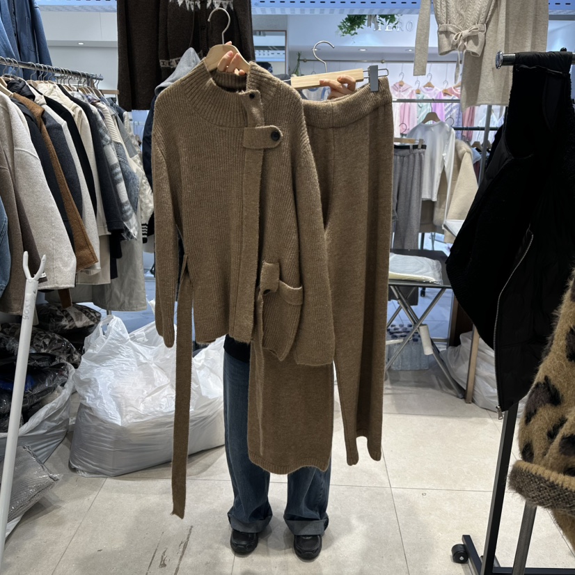 DREAM GIRIS/HOT PLACE韓國代購㊣女士新品休閑套裝含腰帶套裝DREAM GIRIS/HOT PLACE套裝圖色1