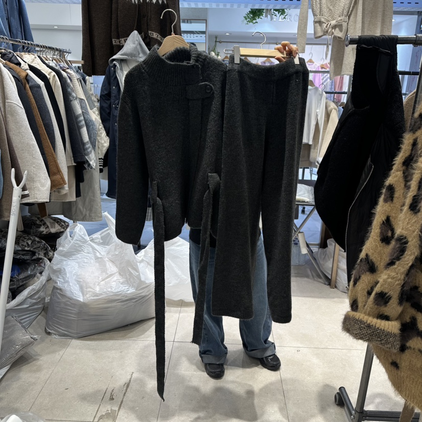 DREAM GIRIS/HOT PLACE韓國代購㊣女士新品休閑套裝含腰帶套裝DREAM GIRIS/HOT PLACE套裝圖色4