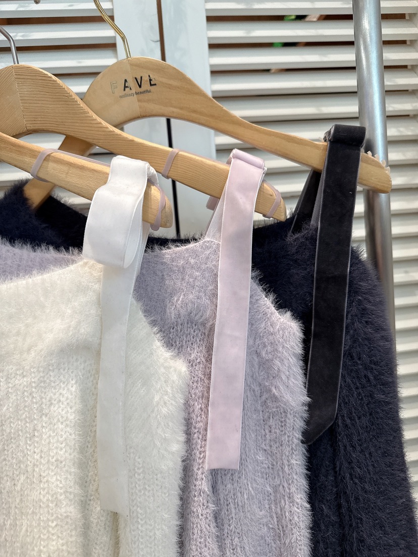 FAVE-L東大門㊣直郵女士新品熱賣人氣休閑針織衫安哥拉拉絲FAVE-L針織衫