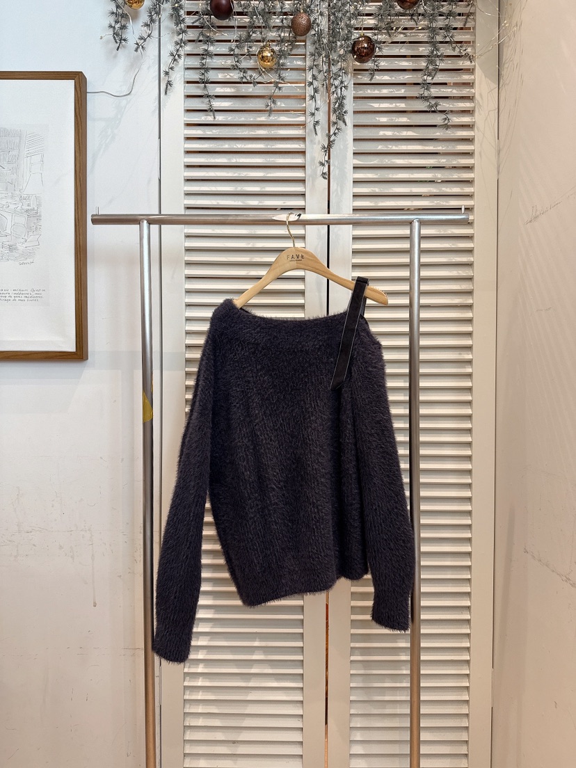 FAVE-L東大門㊣直郵女士新品熱賣人氣休閑針織衫安哥拉拉絲FAVE-L針織衫圖色3