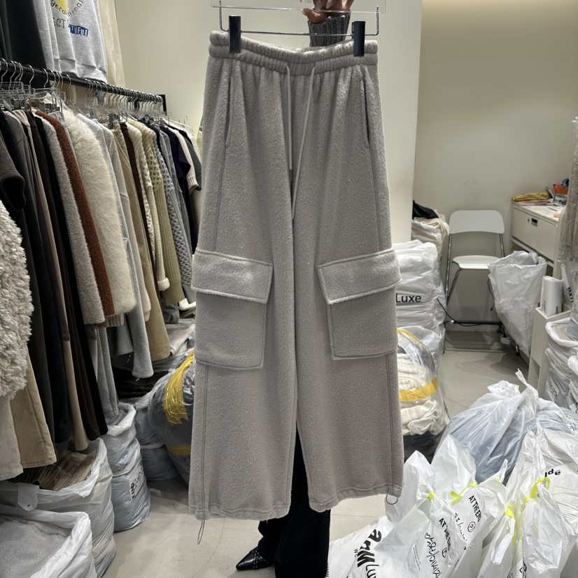 AT THE END東大門㊣直郵女裝新品人氣職業時尚休閑褲加絨AT THE END休閑褲圖色1