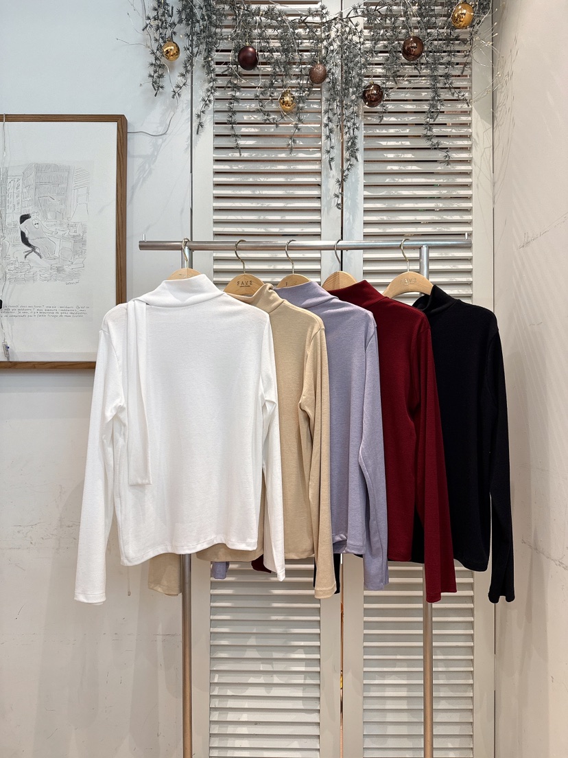 FAVE-L東大門㊣代購女士新款推薦職業真品熱賣長袖T恤圍巾FAVE-L長袖T恤