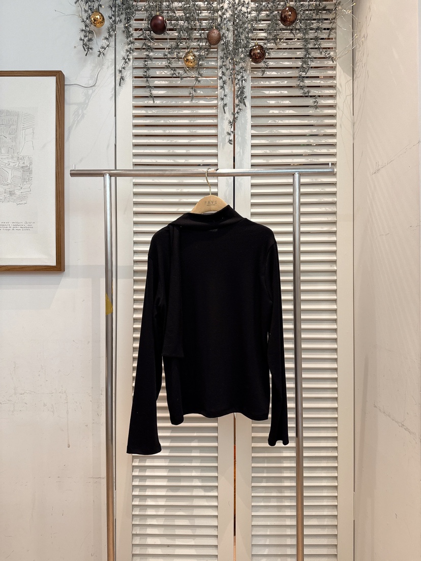 FAVE-L東大門㊣代購女士新款推薦職業真品熱賣長袖T恤圍巾FAVE-L長袖T恤圖色5