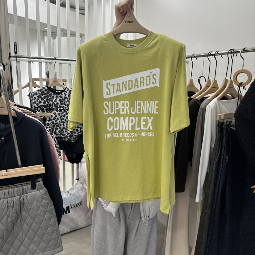 VENEFIT東大門㊣實拍女士新款職業推薦25秋冬真品人氣時尚T恤VENEFIT/JENNIET恤圖色2