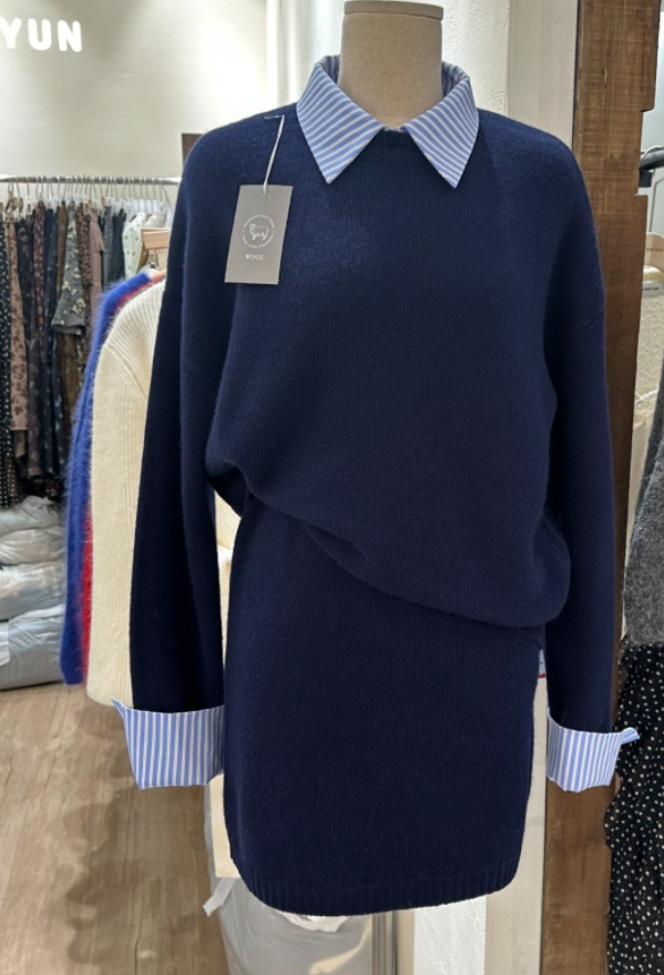 HANSUNGHYUN東大門㊣直郵女士新品25秋冬熱賣職業套裝羊毛條紋HANSUNGHYUN套裝圖色2