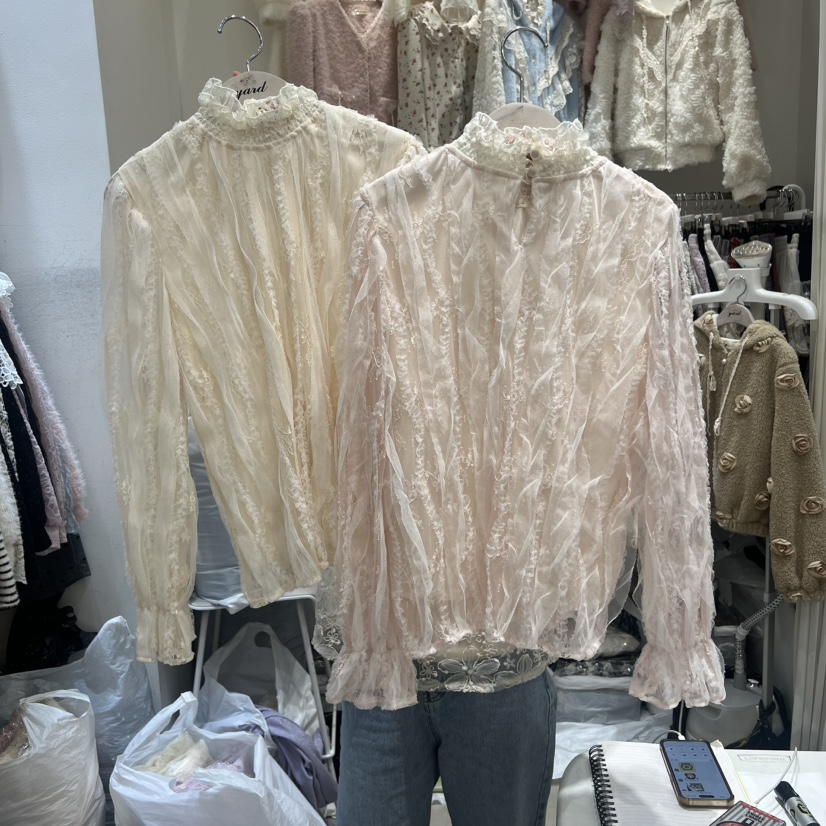 YARD東大門㊣實拍女裝新品人氣25秋冬真品時尚推薦襯衫蕾絲衫YARD襯衫/蕾絲衫