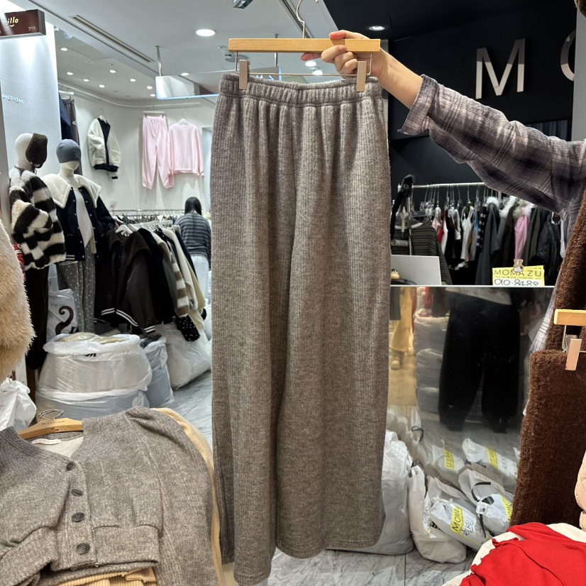 MIENNE韓國代購㊣女士新款熱賣休閑時尚推薦職業休閑褲抓絨MIENNE休閑褲