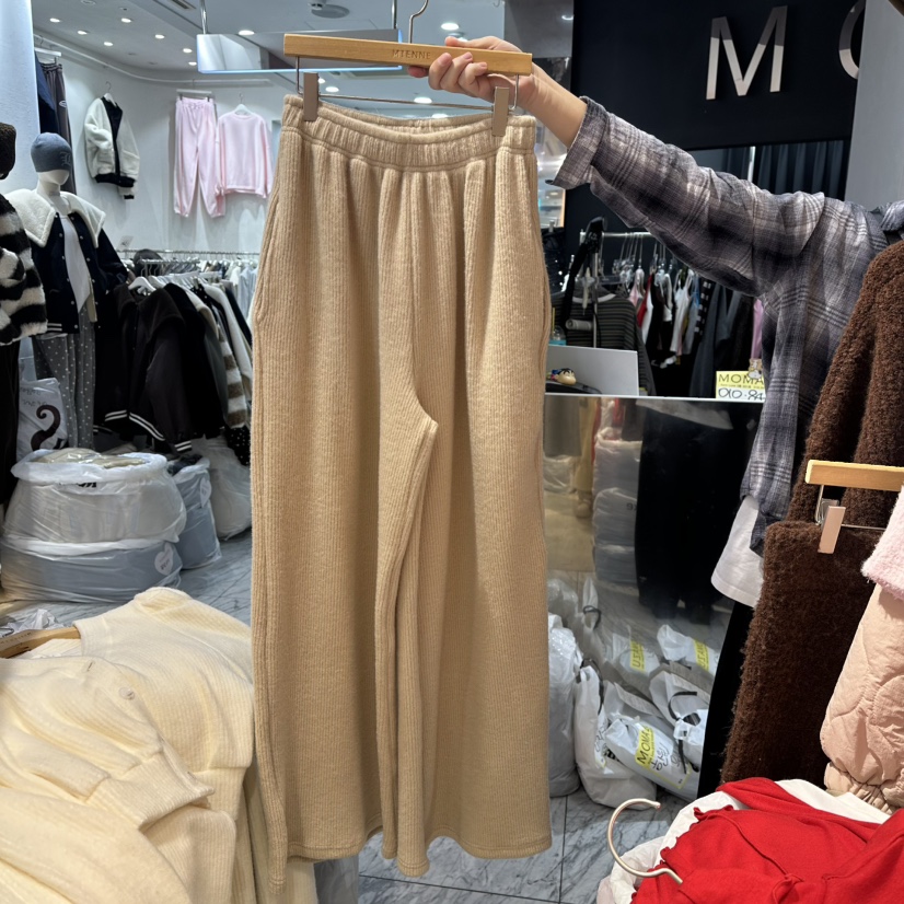 MIENNE韓國代購㊣女士新款熱賣休閑時尚推薦職業休閑褲抓絨MIENNE休閑褲圖色2