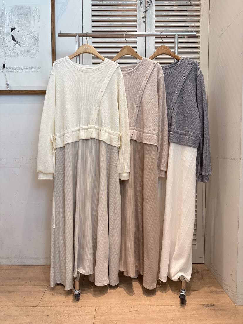 FAVE-L東大門㊣實拍女裝新品休閑25秋冬真品時尚熱賣連衣裙FAVE-L連衣裙