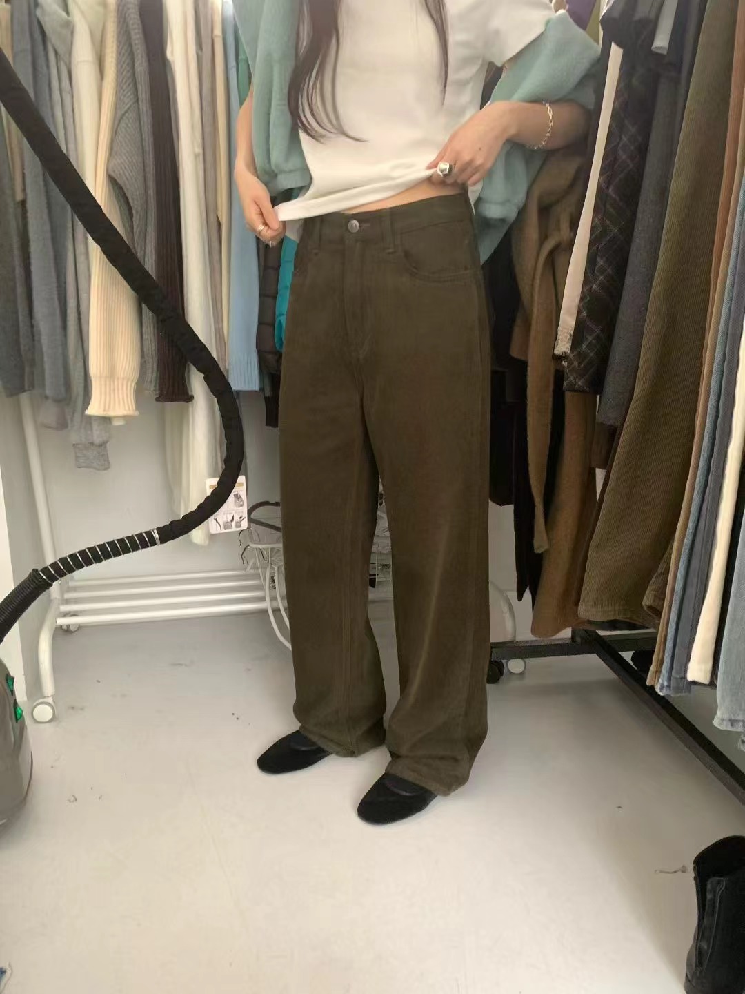 DE ONDO東大門㊣直郵女裝新品休閑真品職業時尚25秋冬休閑褲DE ONDO休閑褲