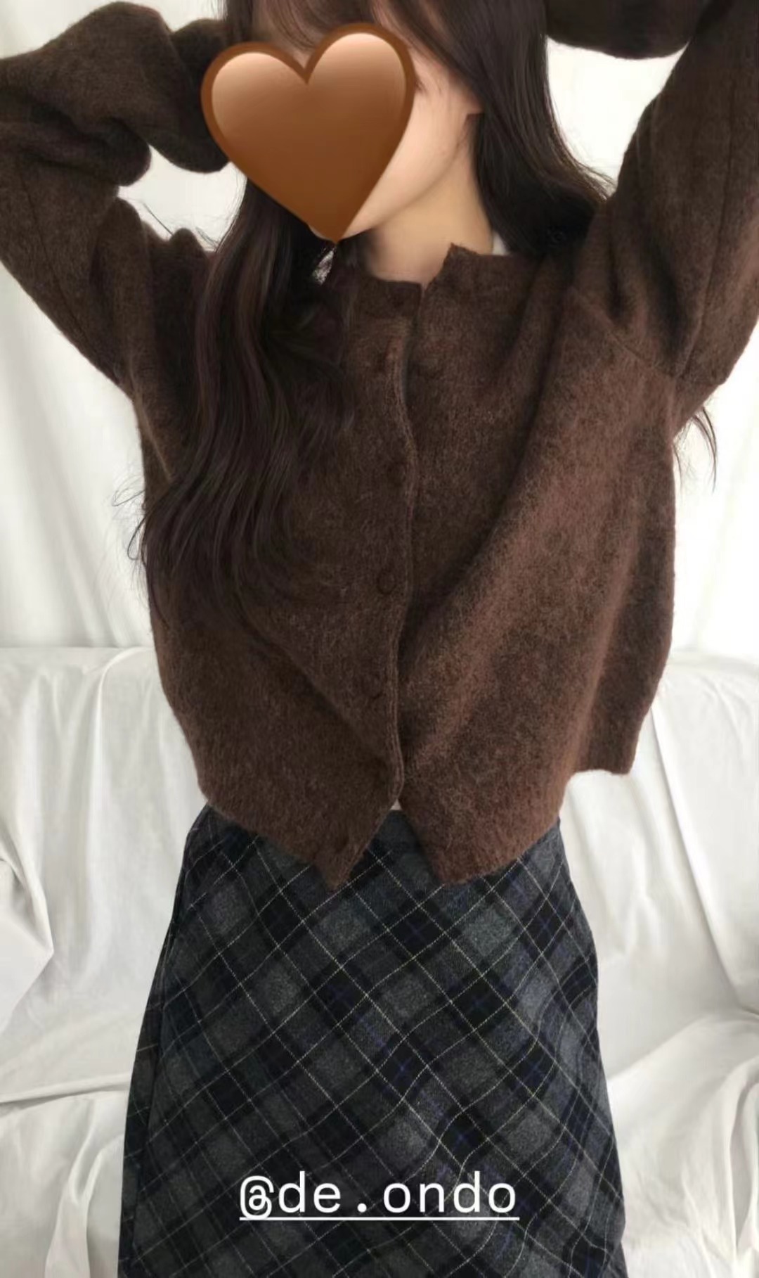 DE ONDO韓國代購㊣女士新款職業時尚真品休閑針織衫馬海毛DE ONDO針織衫圖色4