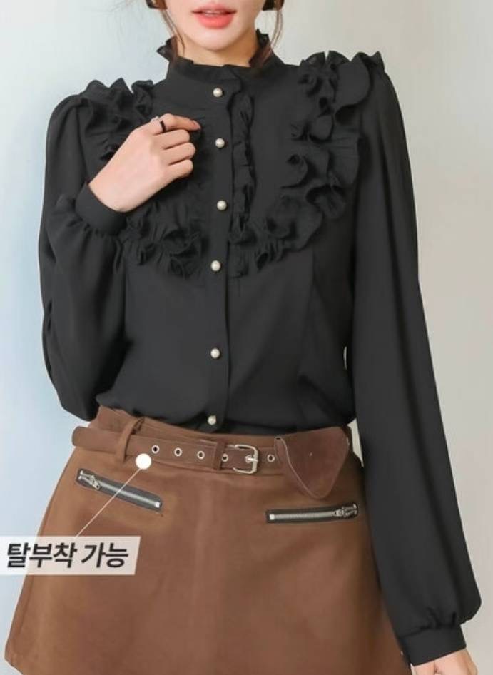 SUGAR-슈가-T東大門㊣直郵女士新款人氣時尚職業襯衫蕾絲衫SUGAR襯衫/蕾絲衫圖色1