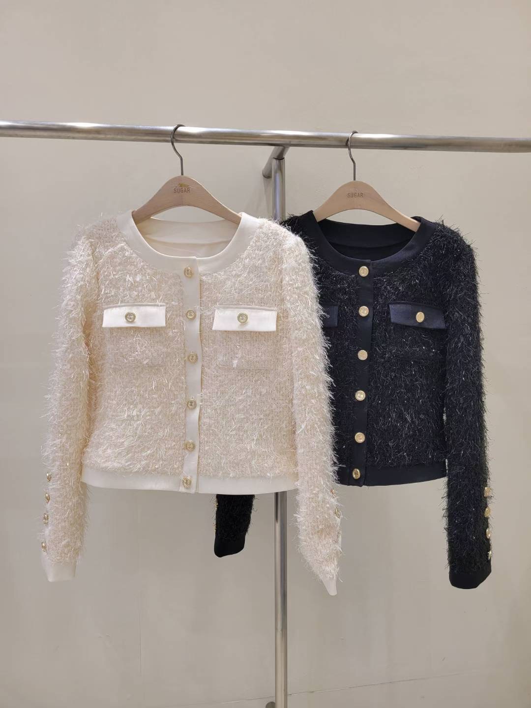 SUGAR-슈가-T東大門㊣實拍女裝新款25秋冬推薦休閑熱賣夾克SUGAR夾克圖色2左二色