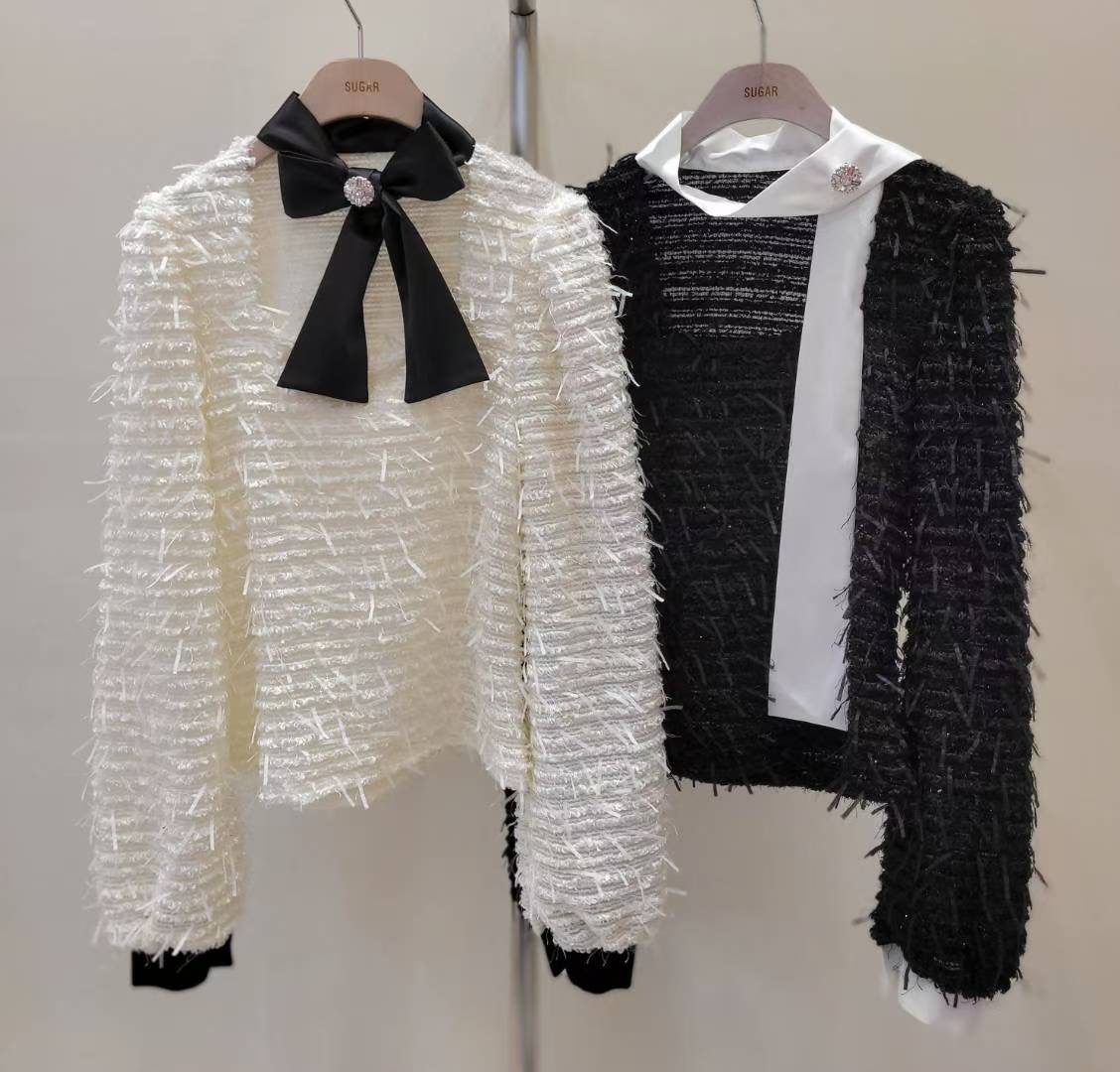 SUGAR-슈가-T韓國代購㊣女士新品推薦休閑人氣襯衫蕾絲衫SUGAR襯衫/蕾絲衫圖色2左二色