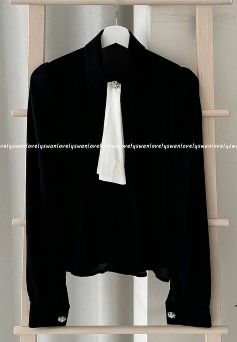 SUGAR-슈가-T東大門㊣直郵女士新品25秋冬人氣襯衫蕾絲衫SUGAR襯衫/蕾絲衫圖色1