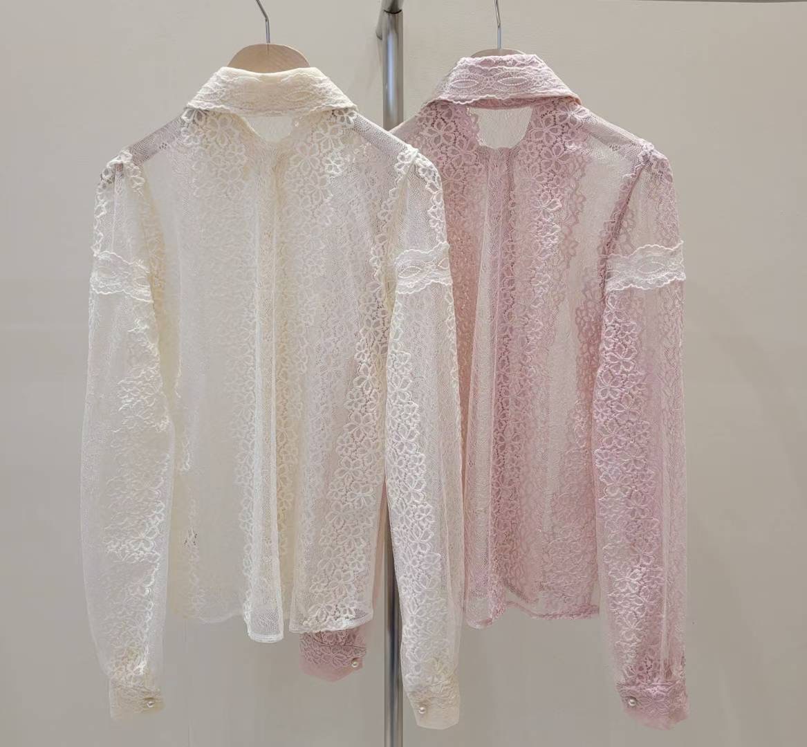 SUGAR-슈가-T韓國代購㊣女士新款時尚推薦25秋冬襯衫蕾絲衫SUGAR襯衫/蕾絲衫