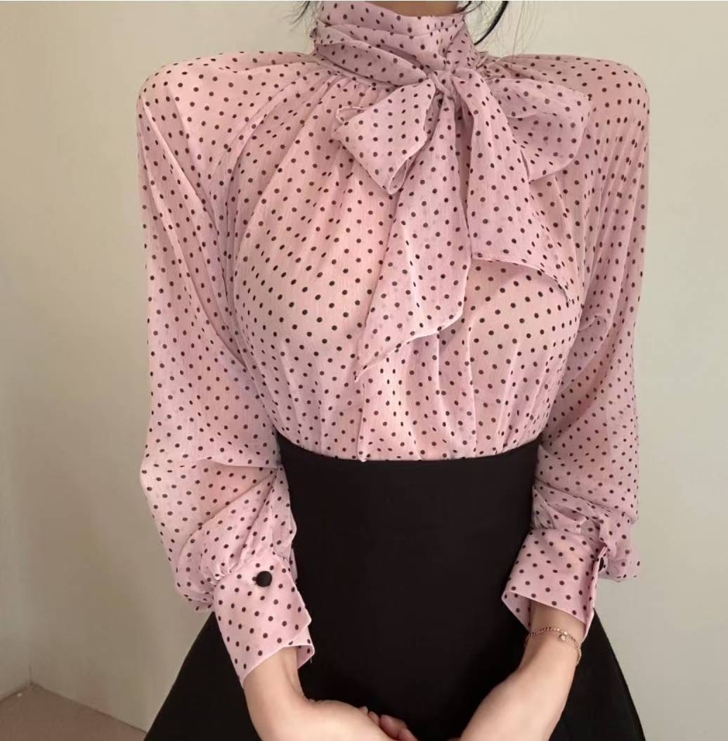 SUGAR-슈가-T東大門㊣實拍女士新款人氣25秋冬襯衫蕾絲衫SUGAR襯衫/蕾絲衫圖色1