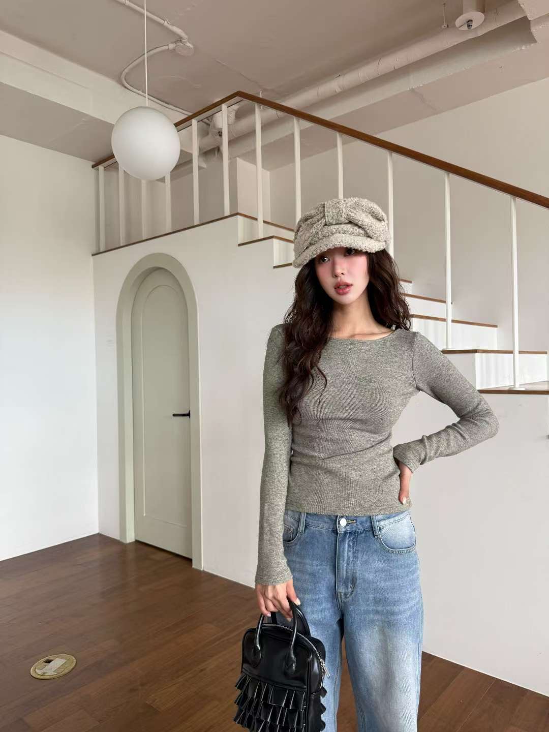 SIENNE-T韓國直郵㊣女士新品時尚推薦熱賣人氣職業長袖T恤SIENNE-T長袖T恤