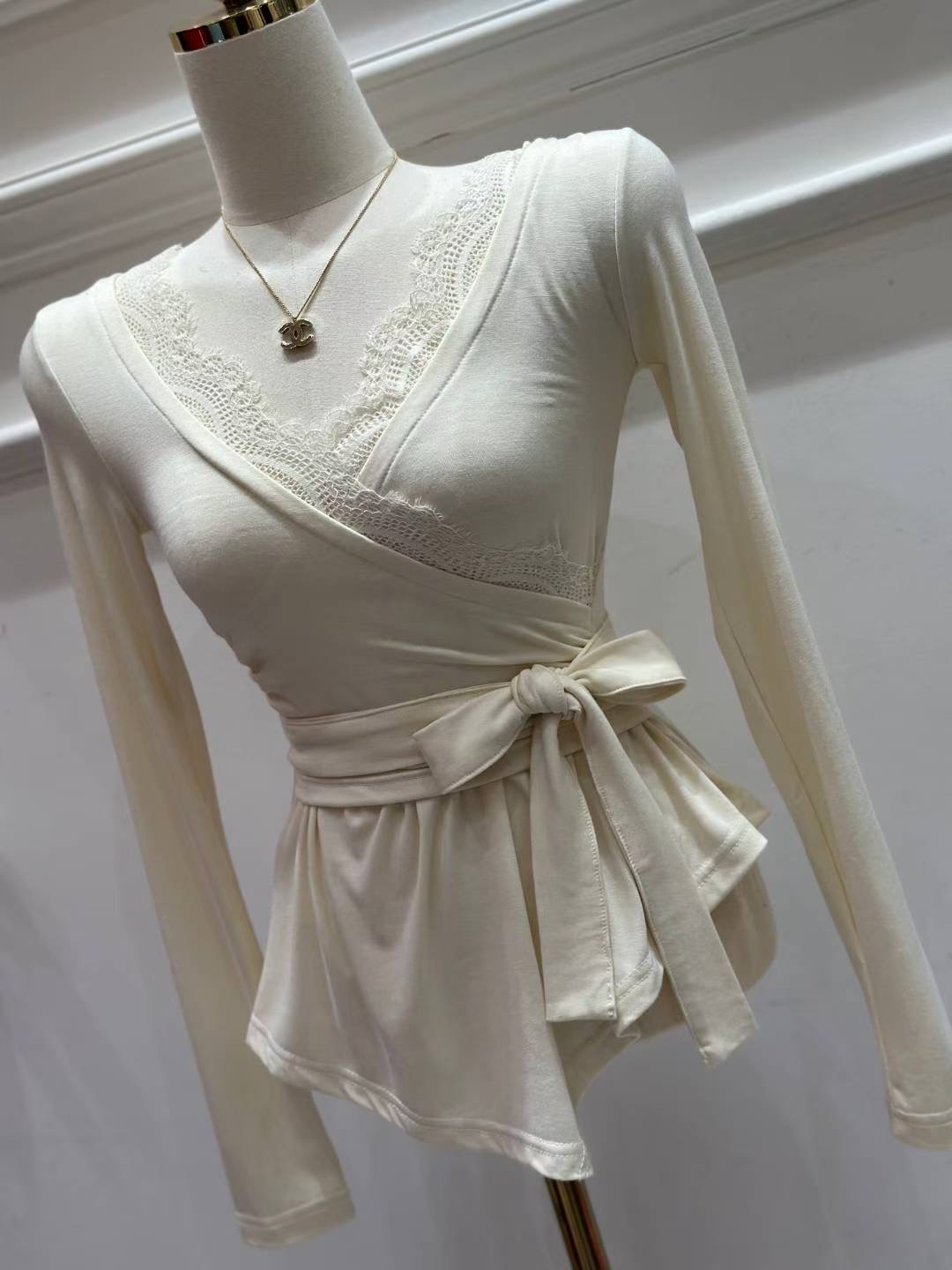 HEE SHOP東大門㊣代購女士新款人氣時尚真品長袖T恤含脖帶HEE SHOP長袖T恤