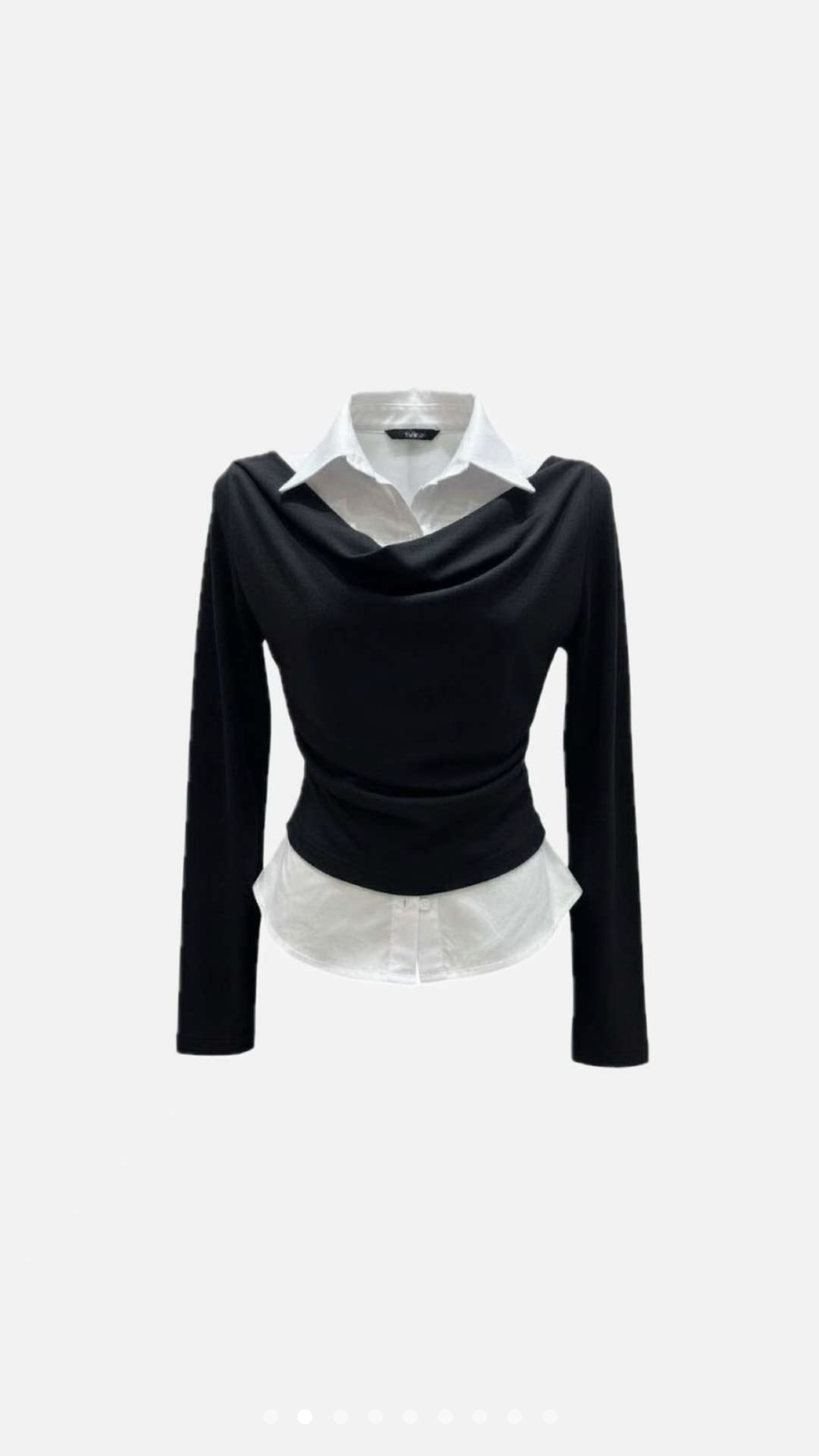 HEE SHOP東大門㊣實拍女士新款25秋冬人氣時尚長袖T恤假兩件HEE SHOP長袖T恤圖色2