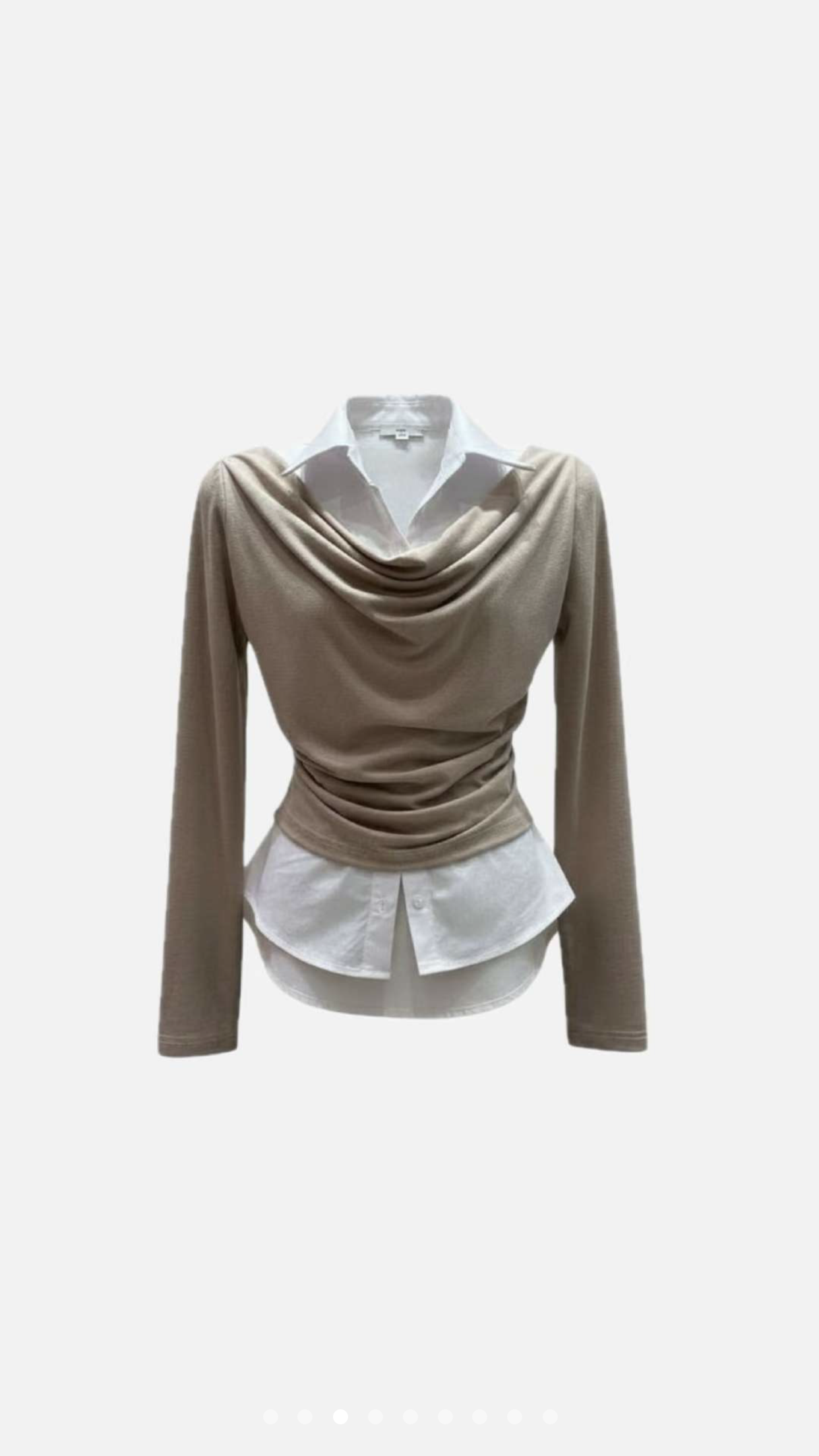 HEE SHOP東大門㊣實拍女士新款25秋冬人氣時尚長袖T恤假兩件HEE SHOP長袖T恤圖色3