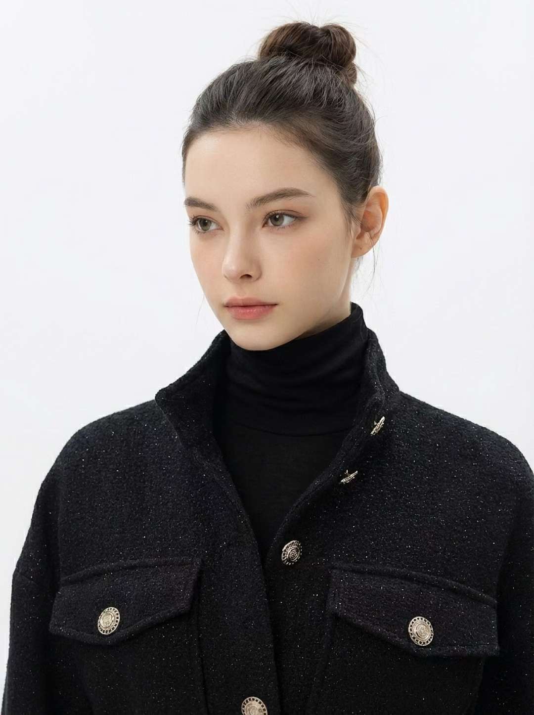 HEE SHOP東大門㊣代購女士新品休閑職業人氣熱賣中長款大衣HEE SHOP中長款大衣