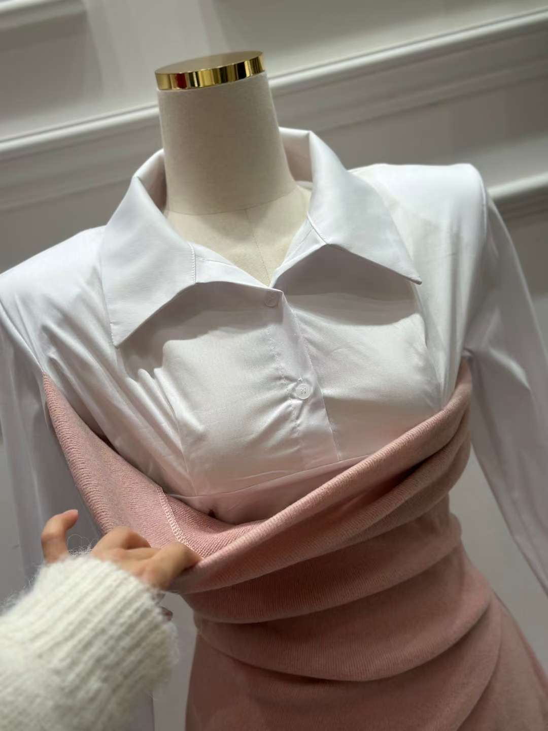 HEE SHOP東大門㊣代購女士新品真品推薦人氣熱賣連衣裙假兩件HEE SHOP連衣裙