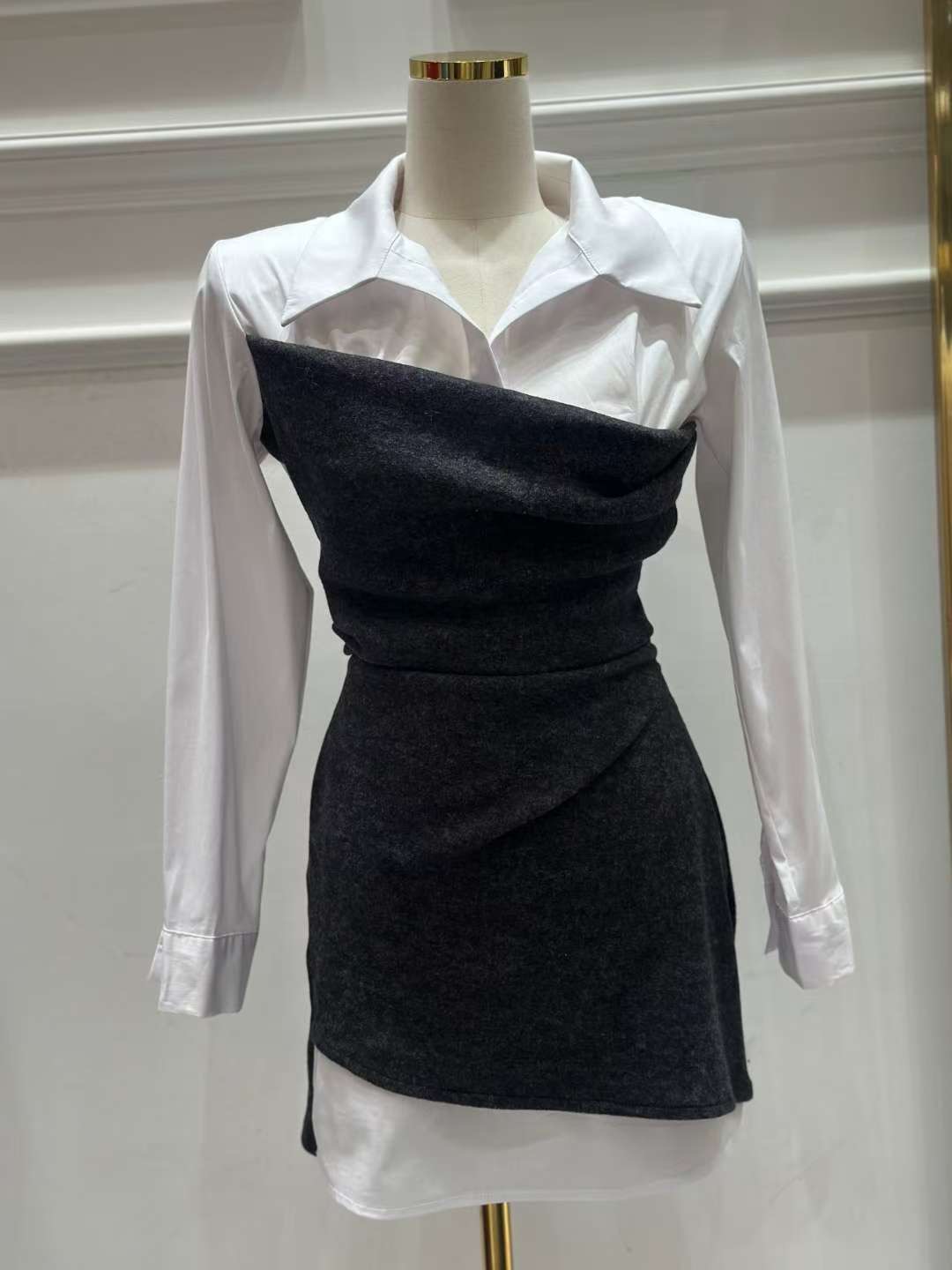 HEE SHOP東大門㊣代購女士新品真品推薦人氣熱賣連衣裙假兩件HEE SHOP連衣裙圖色2