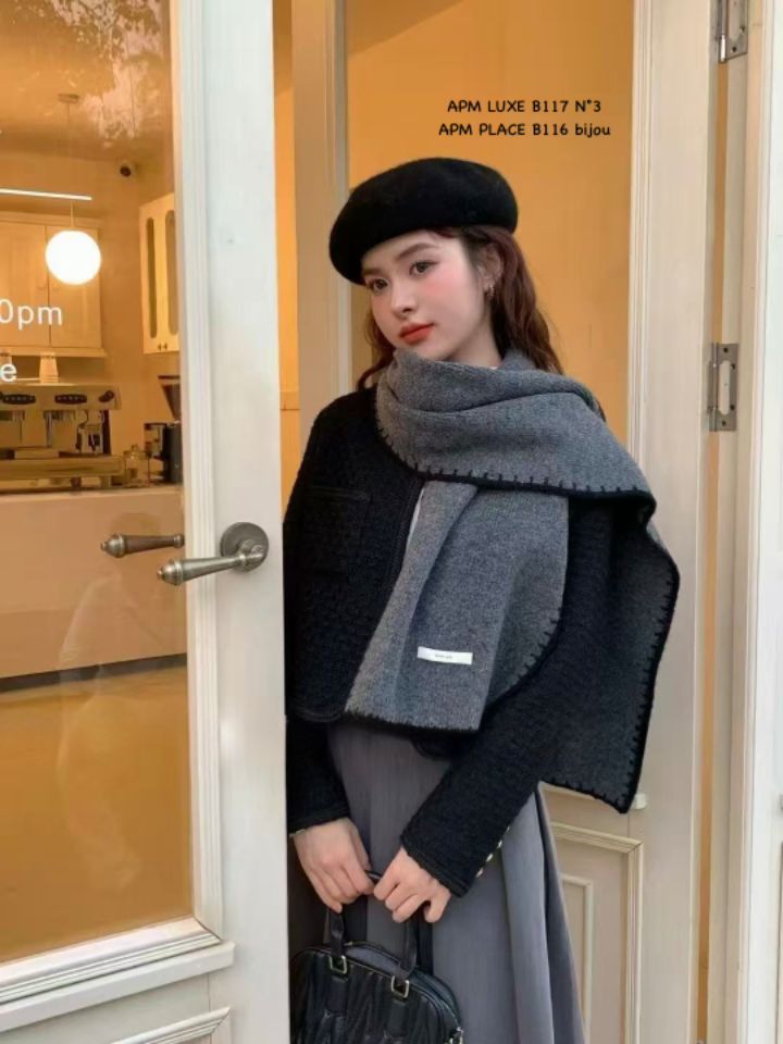 N3韓國直郵㊣女裝新款人氣推薦職業時尚休閑25秋冬圍巾披肩N3圍巾/披肩