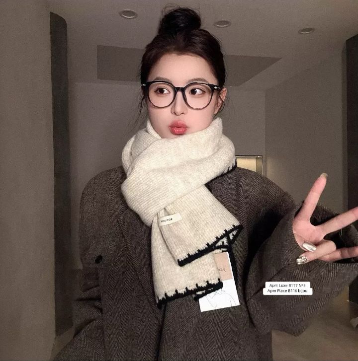 N3韓國直郵㊣女裝新款人氣推薦職業時尚休閑25秋冬圍巾披肩N3圍巾/披肩