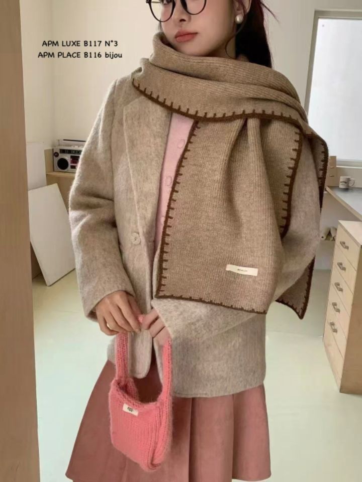 N3韓國直郵㊣女裝新款人氣推薦職業時尚休閑25秋冬圍巾披肩N3圍巾/披肩