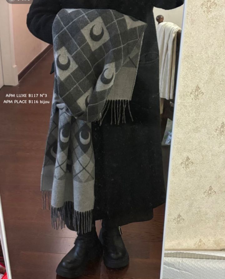 N3韓國代購㊣女裝新品時尚推薦人氣25秋冬休閑圍巾披肩雙面N3圍巾/披肩